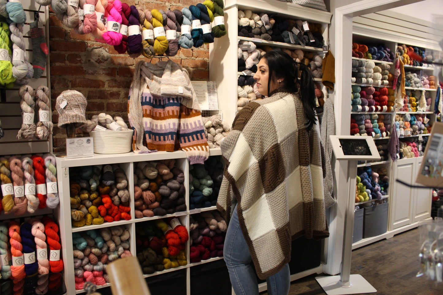 Tunisian Sampler Ruana Crochet Pattern