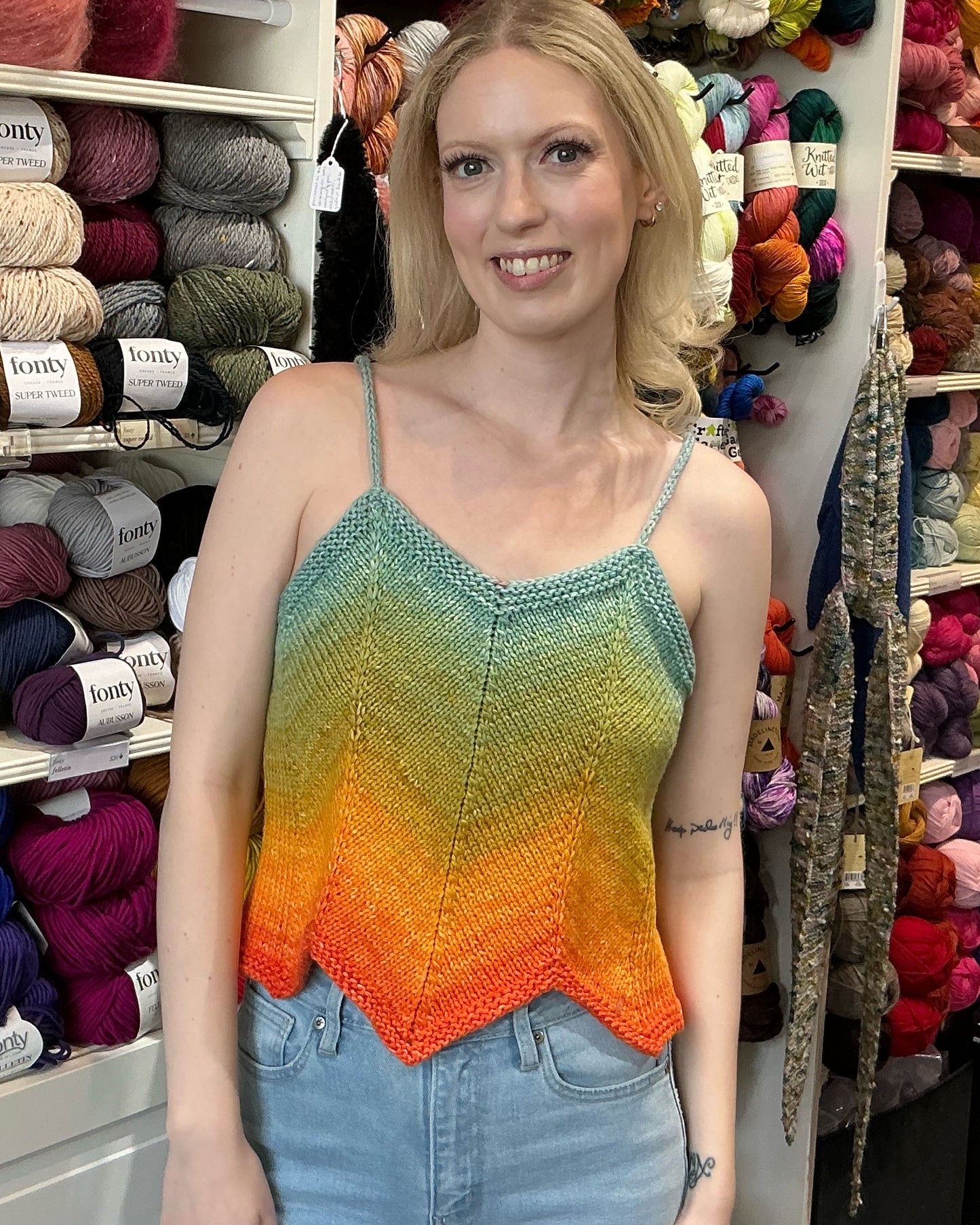 Tropical Sunset Knit Tank Top Pattern