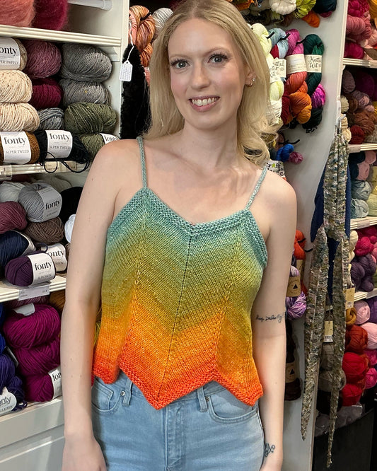 Tropical Sunset Knit Tank Top Pattern
