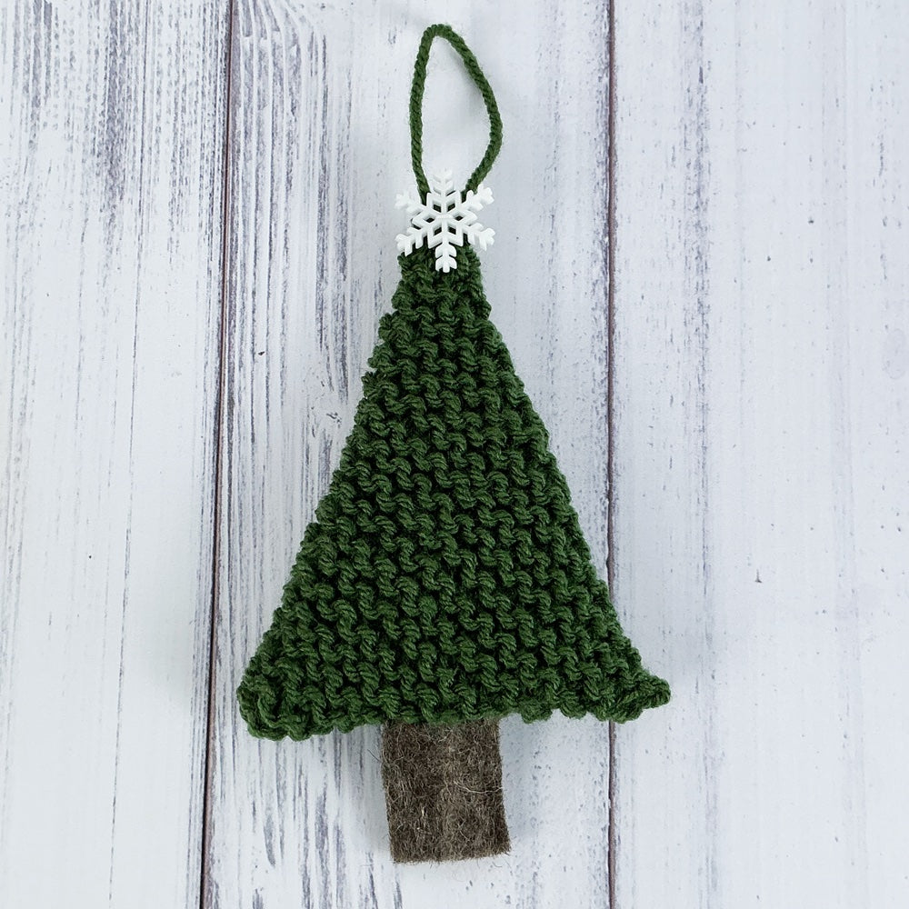 Easiest Knit Christmas Tree Ornament Pattern