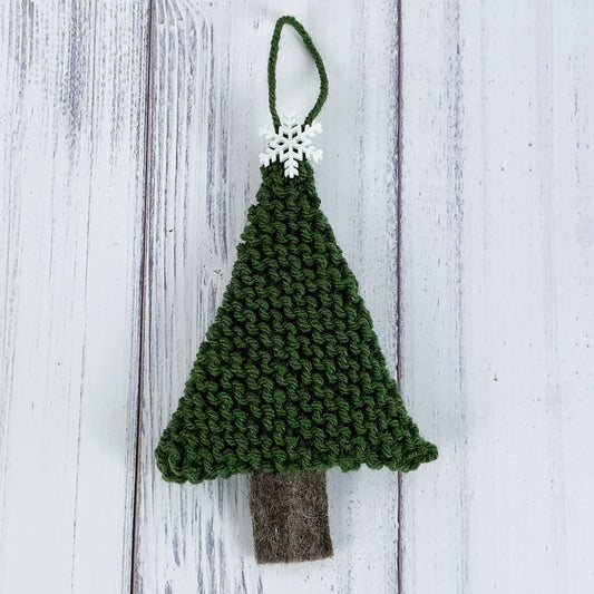 Easiest Knit Christmas Tree Ornament Pattern